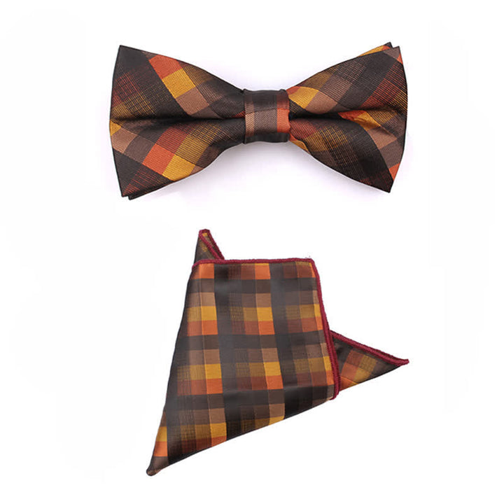 Cravate étroite à carreaux moderne et décontractée pour hommes