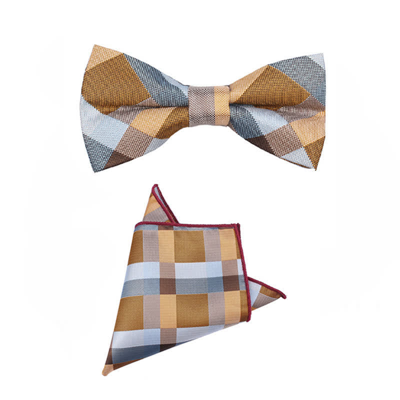 Cravate étroite à carreaux moderne et décontractée pour hommes