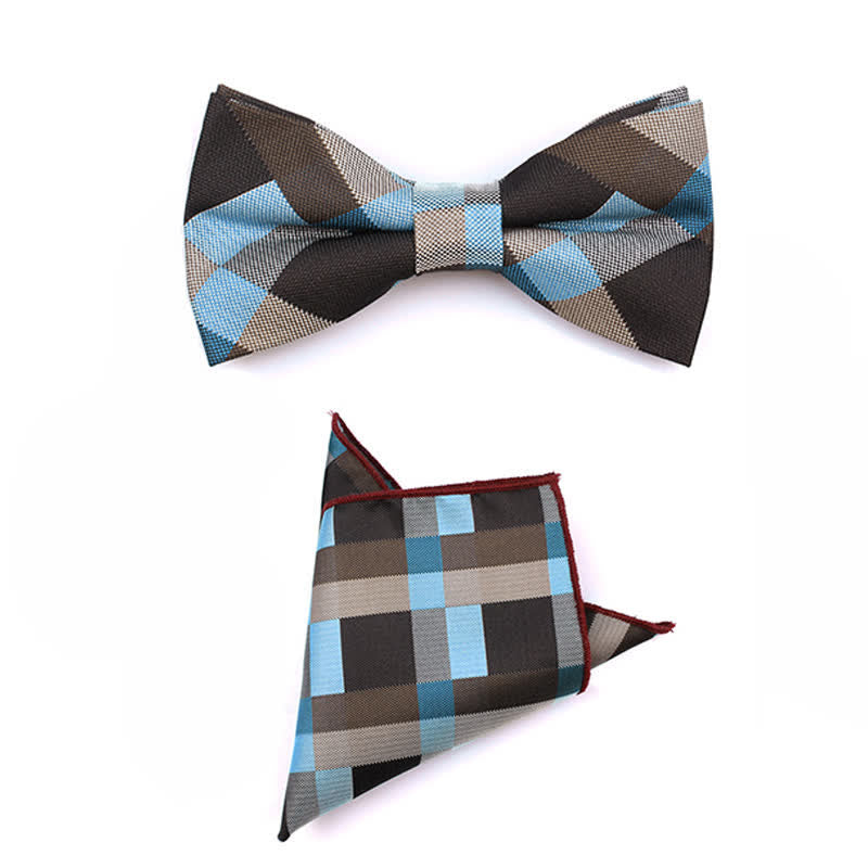 Cravate étroite à carreaux moderne et décontractée pour hommes