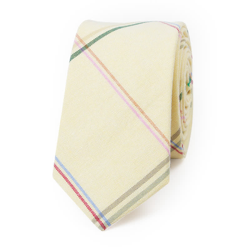 Cravate à motif à carreaux tendance pour hommes