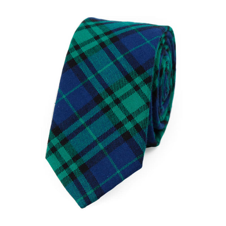 Cravate à motif à carreaux tendance pour hommes