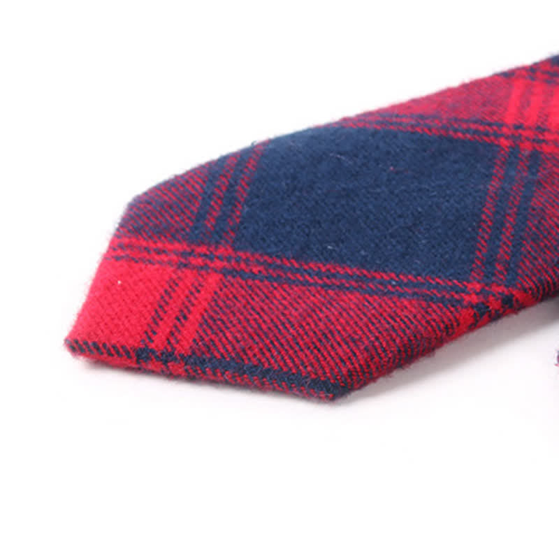 Accessoire de costume formel pour homme Cravate en coton à carreaux