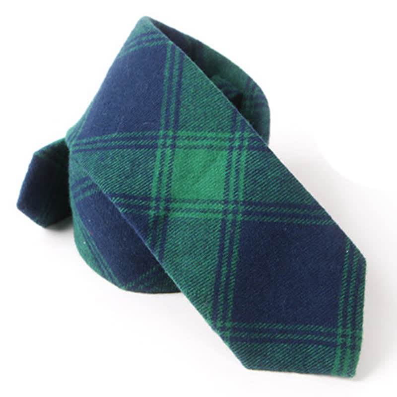 Accessoire de costume formel pour homme Cravate en coton à carreaux