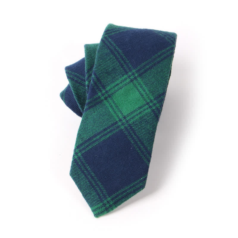Accessoire de costume formel pour homme Cravate en coton à carreaux
