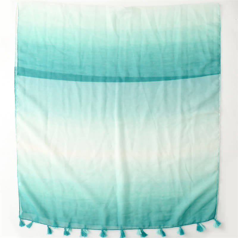 Écharpe fine à dégradé de couleurs unique et fraîche pour femme