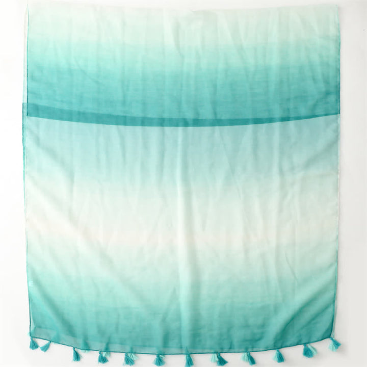 Écharpe fine à dégradé de couleurs unique et fraîche pour femme