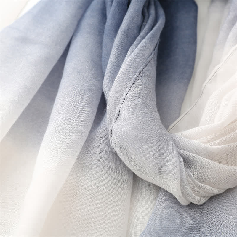 Écharpe fine à dégradé de couleurs unique et fraîche pour femme