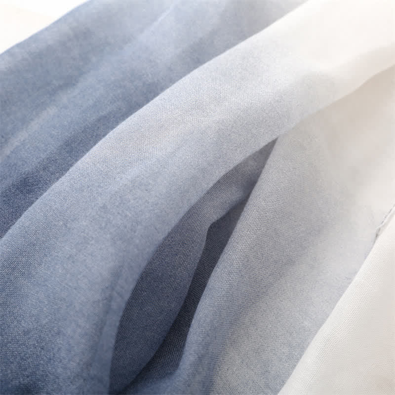 Écharpe fine à dégradé de couleurs unique et fraîche pour femme