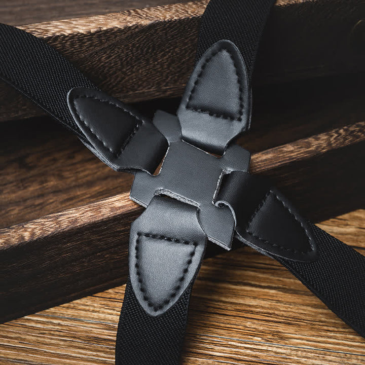 Bretelles élastiques noires de type holster à dos en X