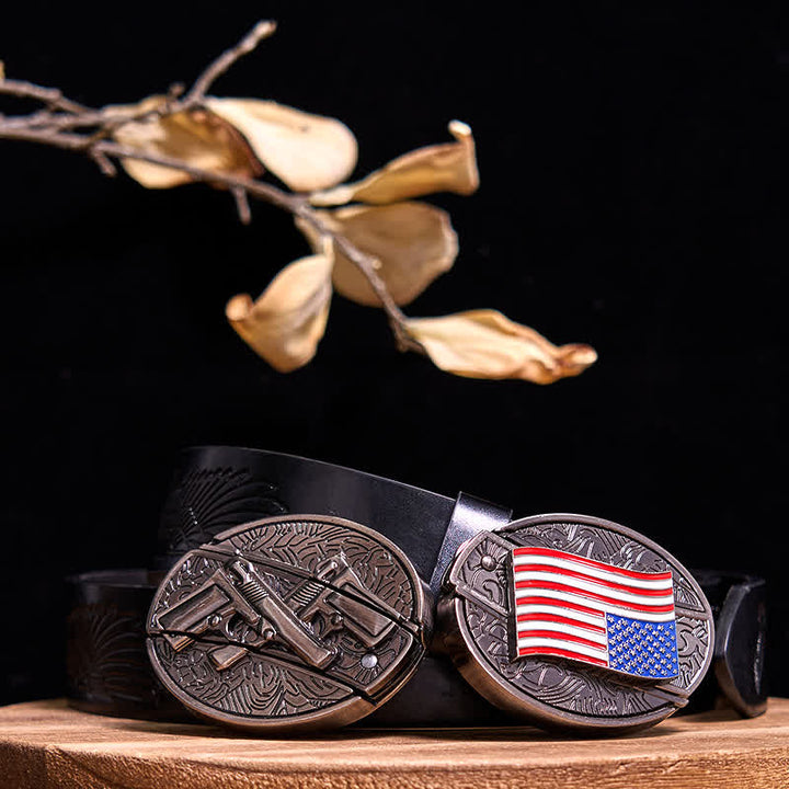 Ensemble de boucles de couteau caché à faire soi-même avec pistolets doubles et drapeau américain