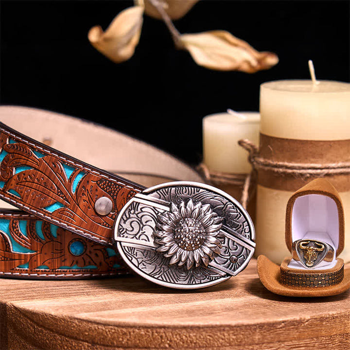 Ensemble de boucles de ceinture fonctionnelles à faire soi-même, couteau caché, anneau de taureau rétro