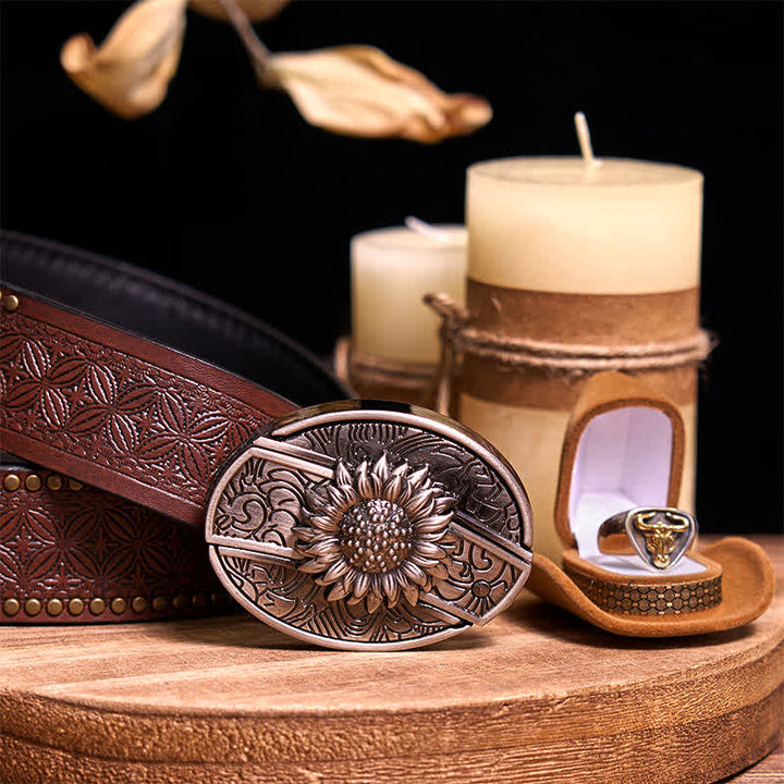 Ensemble de boucles de ceinture fonctionnelles à faire soi-même, couteau caché, anneau de taureau rétro