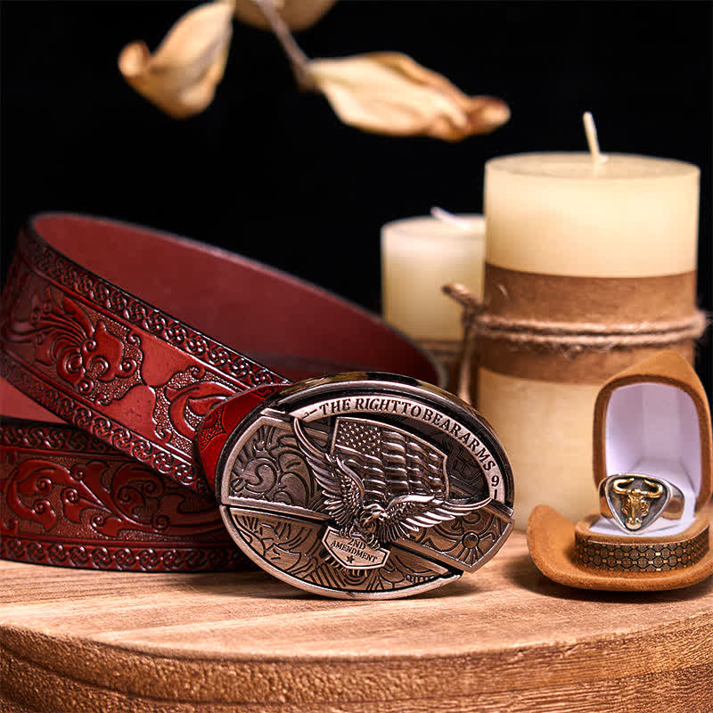 Ensemble de boucles de ceinture fonctionnelles à faire soi-même, couteau caché, anneau de taureau rétro