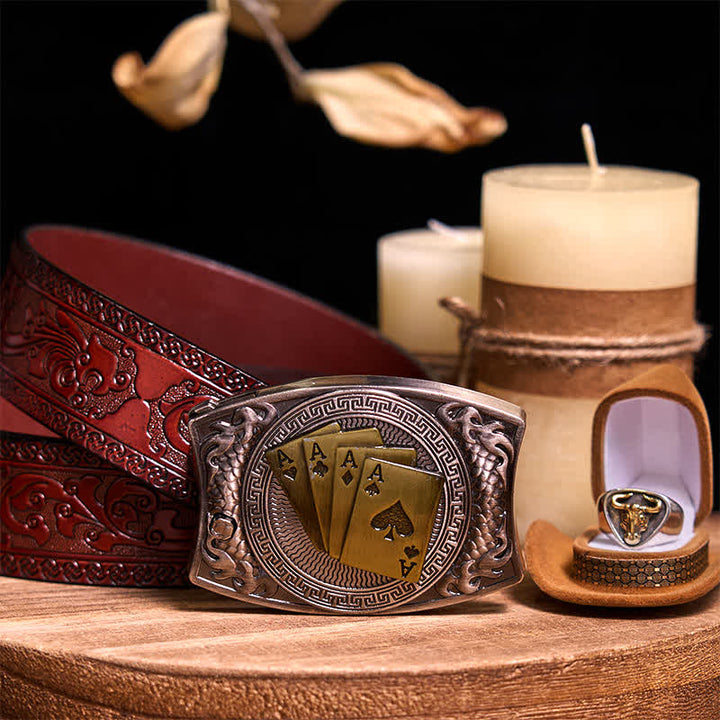 Ensemble de boucles de ceinture fonctionnelles à faire soi-même, couteau caché, anneau de taureau rétro