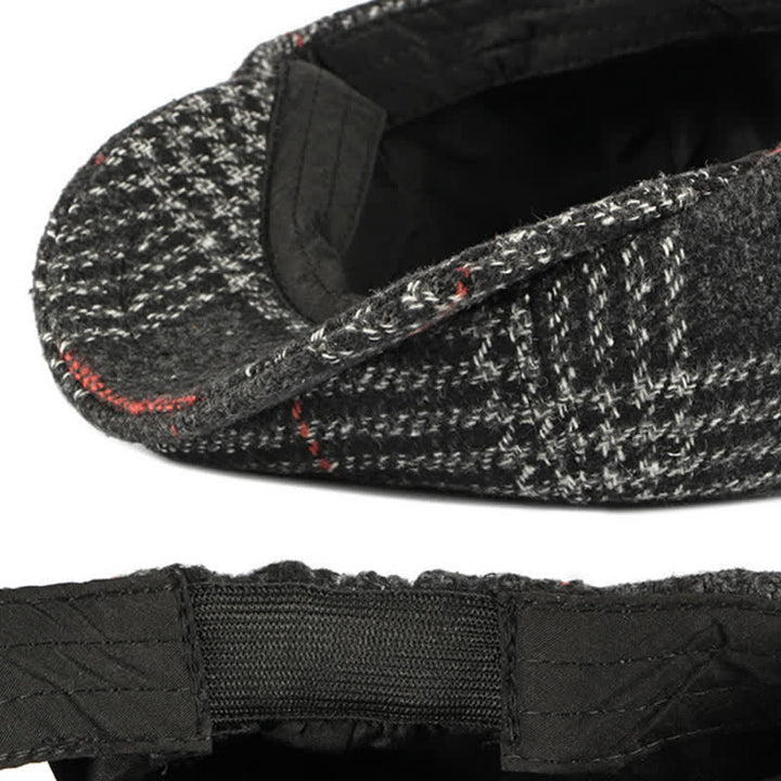 Béret octogonal classique à carreaux décontracté