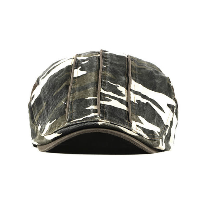 Béret en coton style camouflage cool