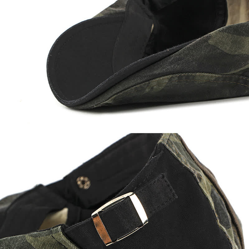 Béret en coton style camouflage cool