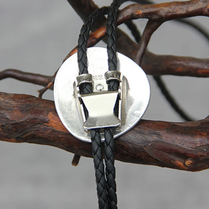 Cravate Bolo Tendance Ronde Irrégulière Incrustée De Coquilles D'ormeau