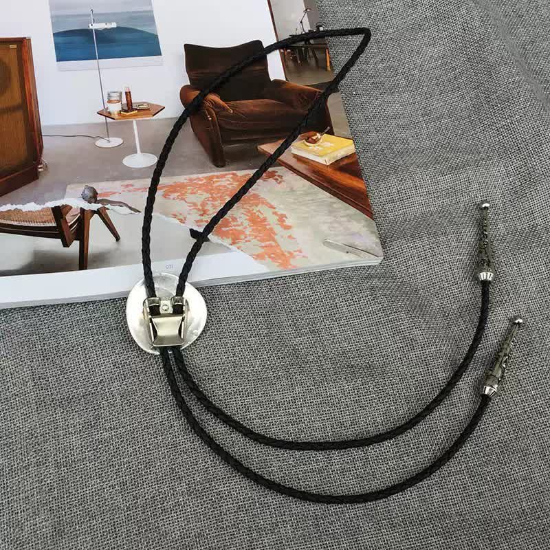 Cravate Bolo Tendance Ronde Irrégulière Incrustée De Coquilles D'ormeau