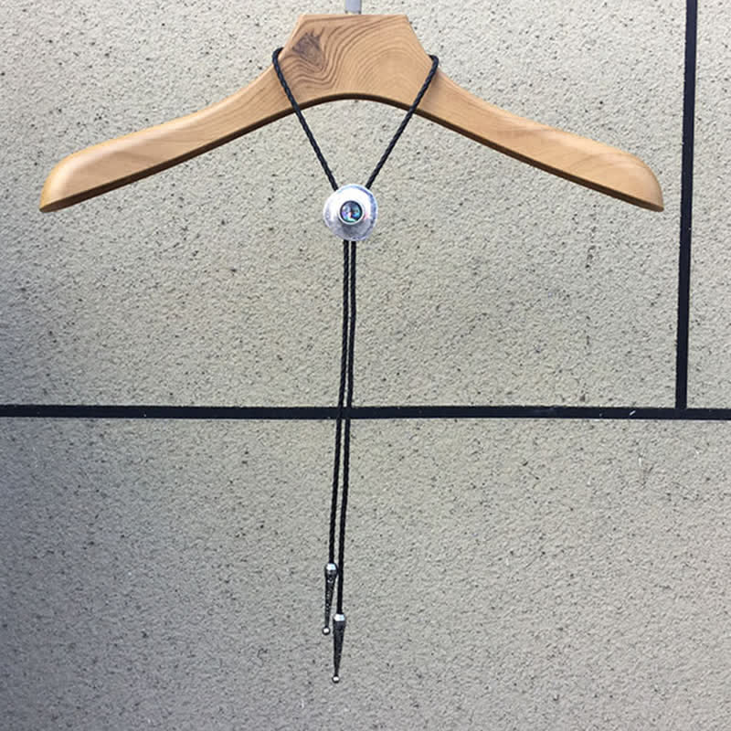 Cravate Bolo Tendance Ronde Irrégulière Incrustée De Coquilles D'ormeau