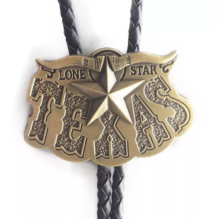 Pendentif Texas Lone Star Longhorn Bolo Tie