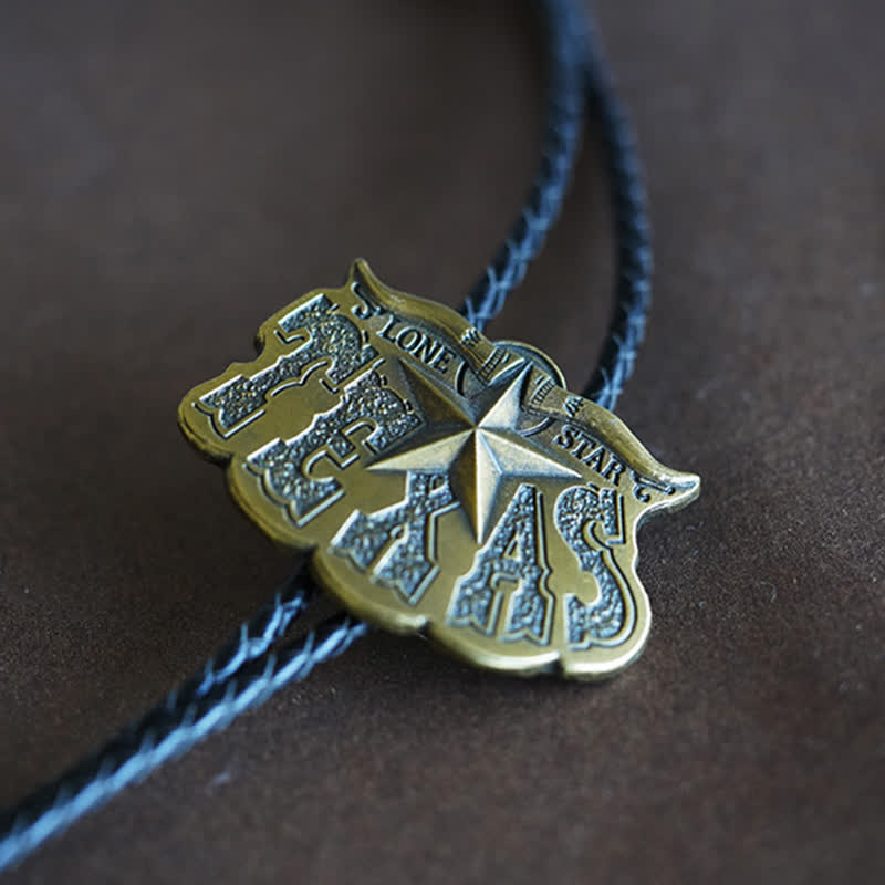 Pendentif Texas Lone Star Longhorn Bolo Tie