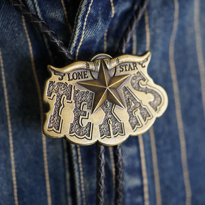 Pendentif Texas Lone Star Longhorn Bolo Tie