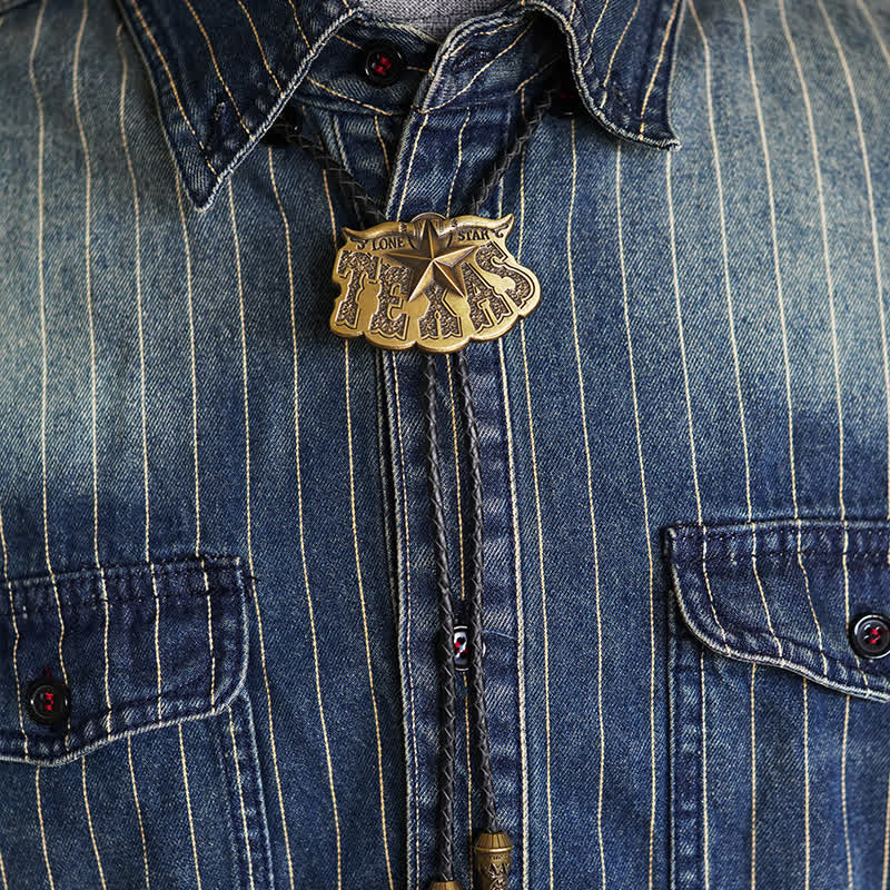 Pendentif Texas Lone Star Longhorn Bolo Tie