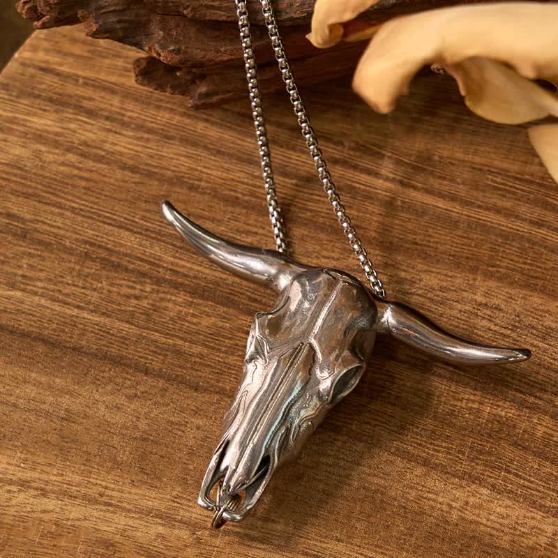 Ensemble de pendentifs à long cornes de taureau avec boucle de ceinture et couteau caché à faire soi-même sur le thème de la rose