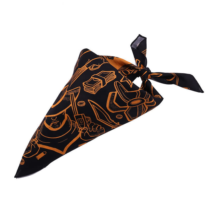 Foulard carré ethnique indien à motifs du Far West