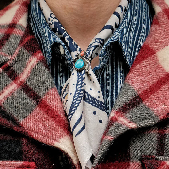 Foulard carré rétro à motif de voiles occidentales