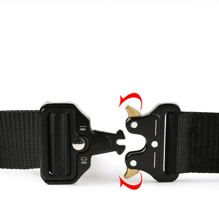 Ceinture tactique robuste avec boutons de déverrouillage pour hommes