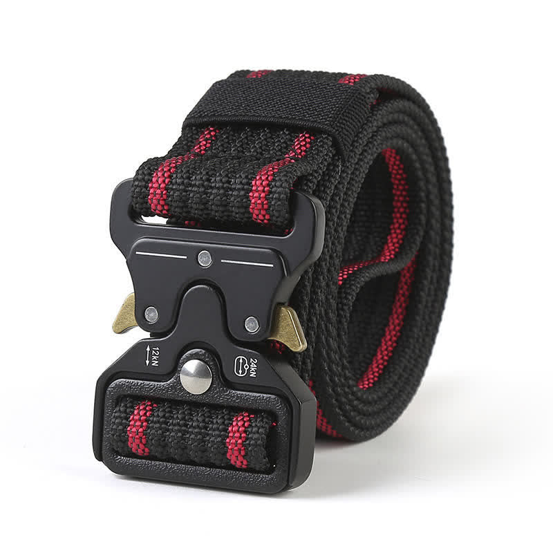 Ceinture tactique robuste avec boutons de déverrouillage pour hommes