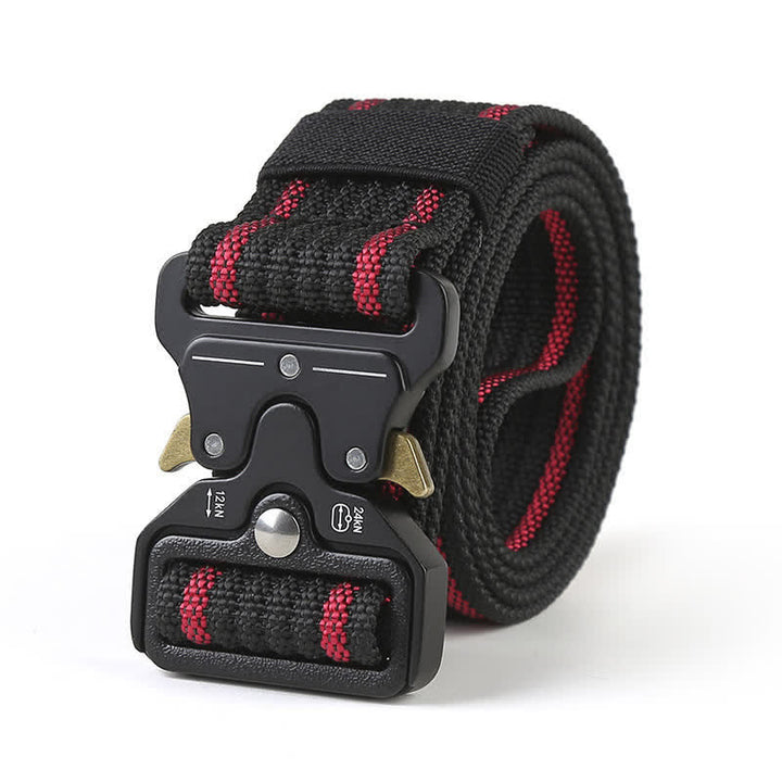 Ceinture tactique robuste avec boutons de déverrouillage pour hommes