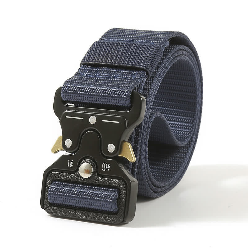 Ceinture tactique robuste avec boutons de déverrouillage pour hommes