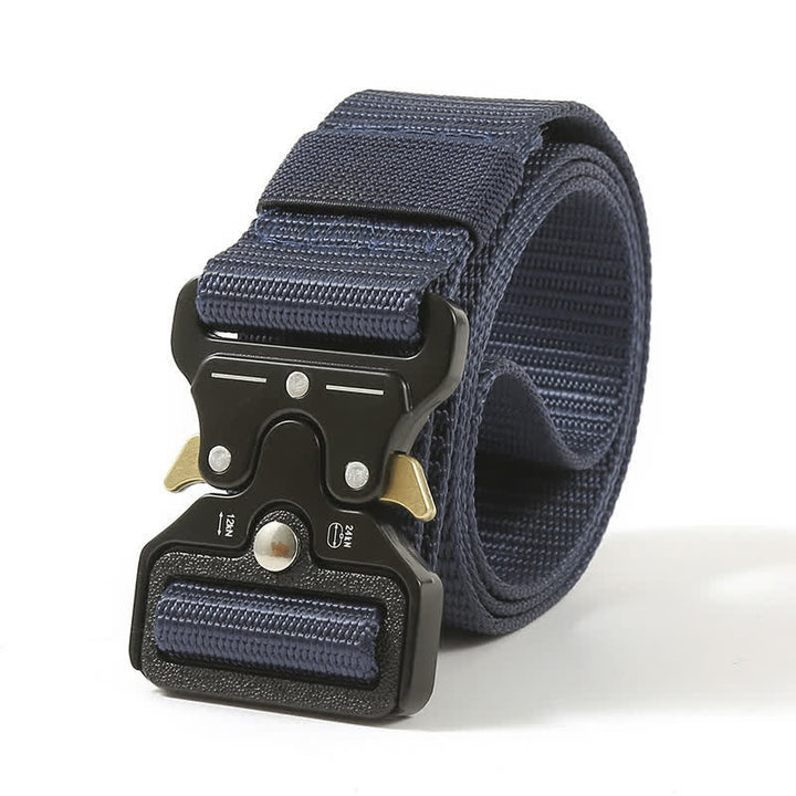 Ceinture tactique robuste avec boutons de déverrouillage pour hommes