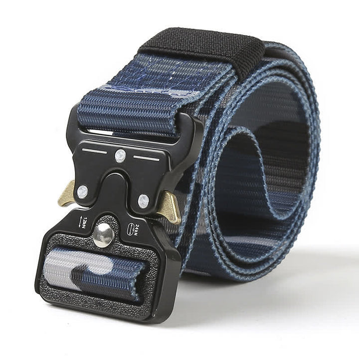 Ceinture tactique robuste avec boutons de déverrouillage pour hommes