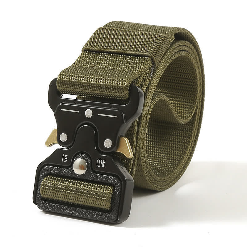Ceinture tactique robuste avec boutons de déverrouillage pour hommes