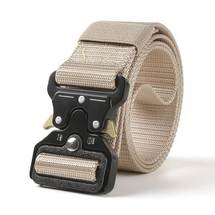 Ceinture tactique robuste avec boutons de déverrouillage pour hommes