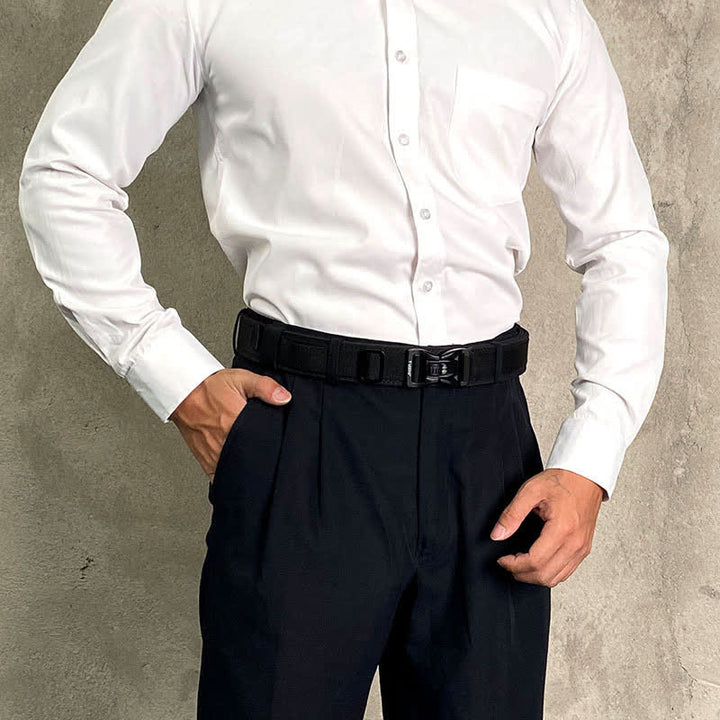 Ceinture tactique épaisse à double verrouillage et à dégagement rapide pour hommes