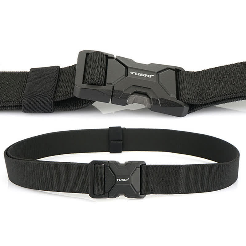 Ceinture tactique élastique à boucle à dégagement rapide simple pour hommes