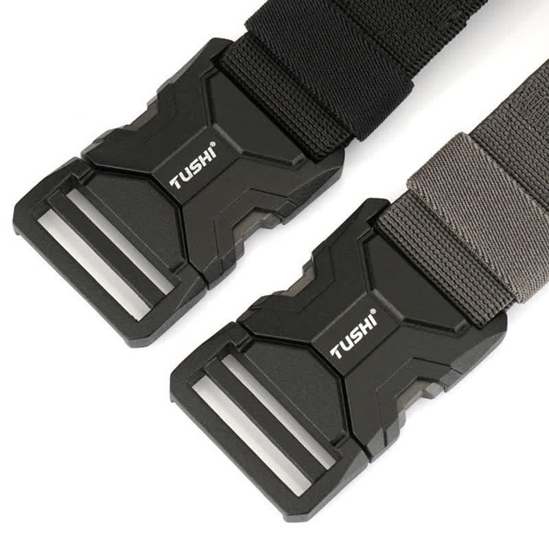 Ceinture tactique élastique à boucle à dégagement rapide simple pour hommes