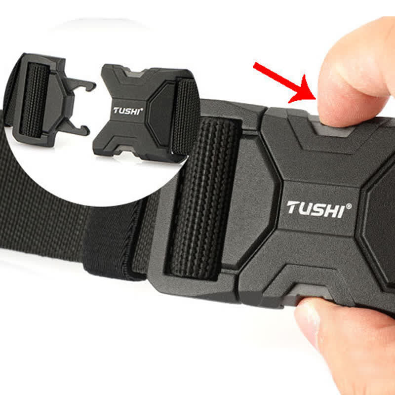 Ceinture tactique élastique à boucle à dégagement rapide simple pour hommes