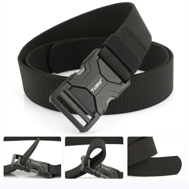 Ceinture tactique élastique à boucle à dégagement rapide simple pour hommes