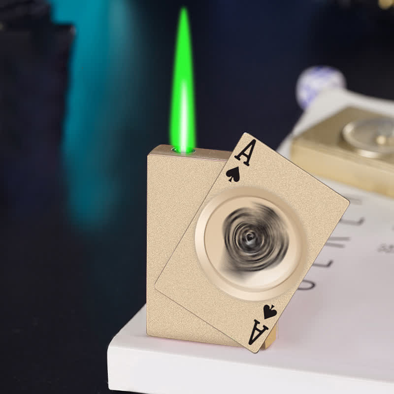 Briquet au butane rechargeable à décompression rotative Poker