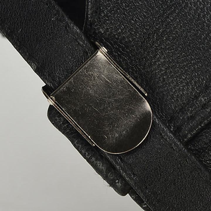 Béret en cuir de vachette à lacets latéraux