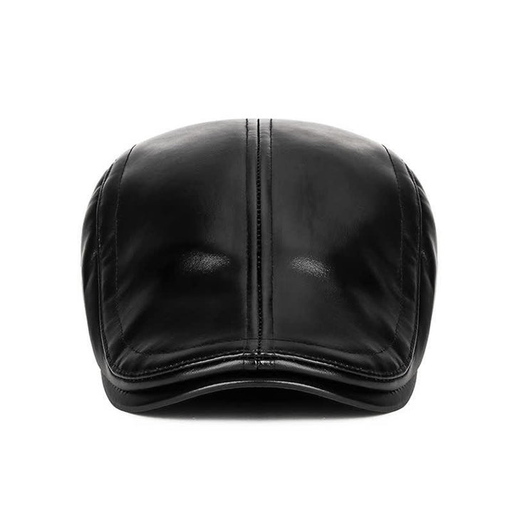 Béret noir décontracté avec cache-oreilles pour l'hiver