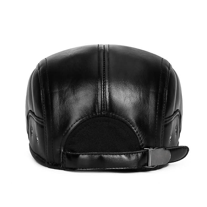 Béret noir décontracté avec cache-oreilles pour l'hiver