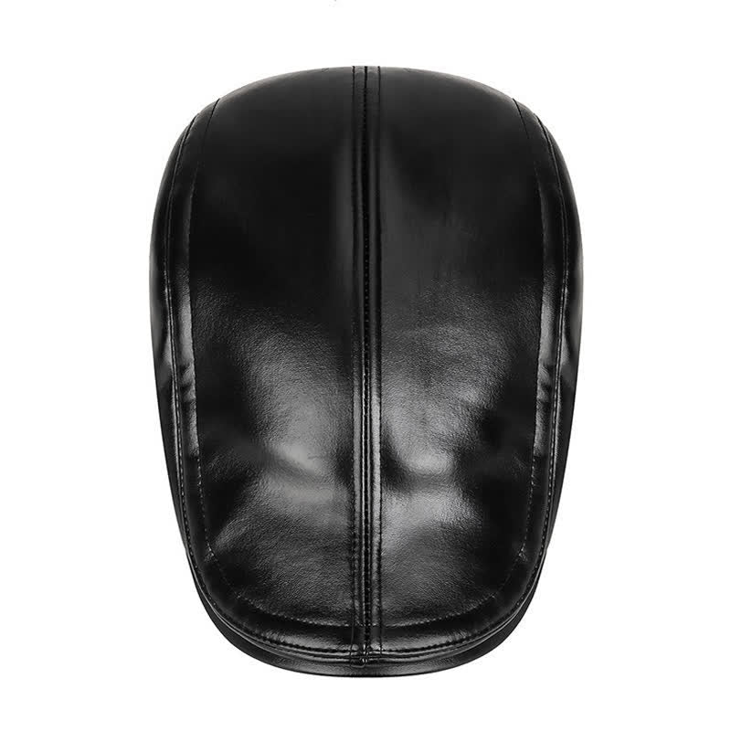 Béret noir décontracté avec cache-oreilles pour l'hiver