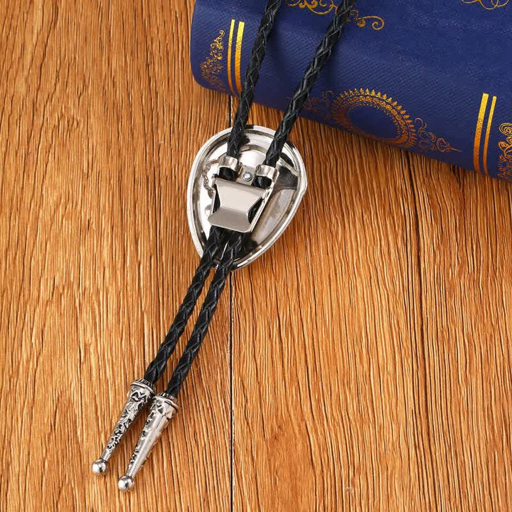 Pendentif aigle gravé en pierre turquoise naturelle Bolo Tie
